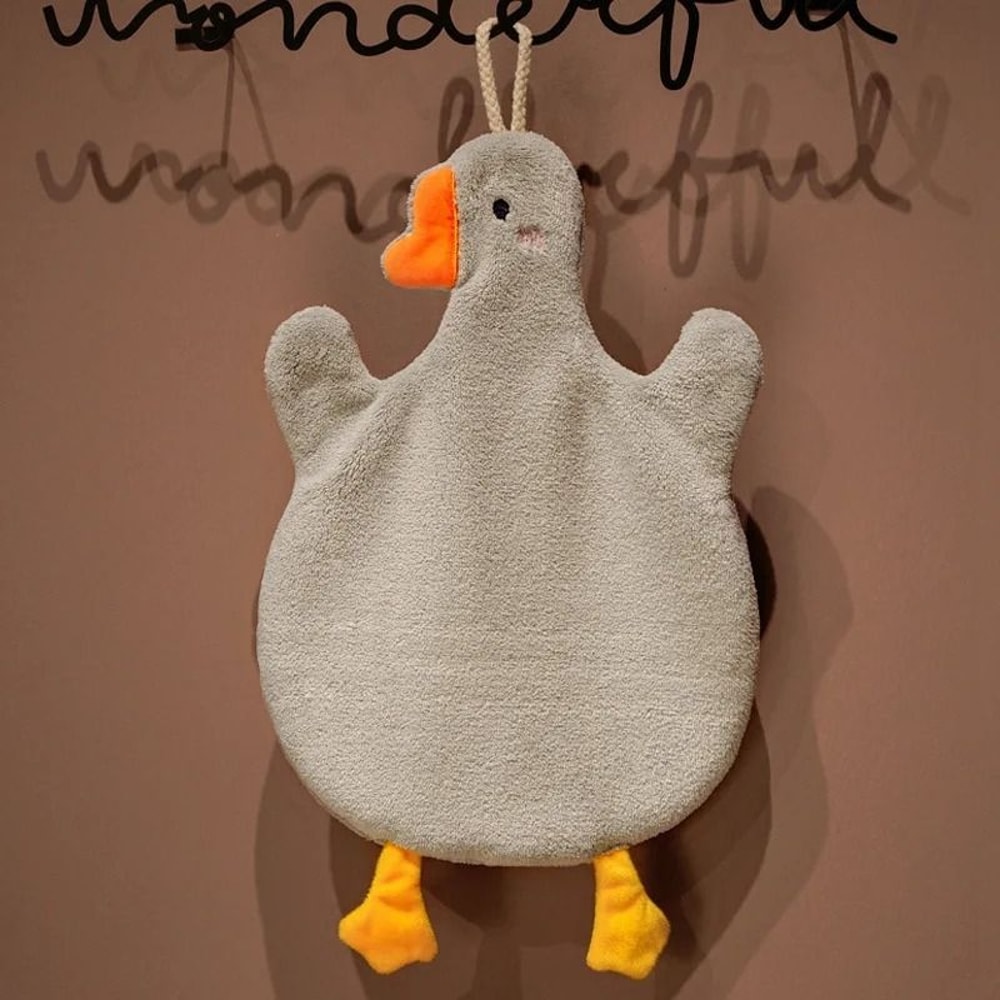 Cartoon Goose Hand Towel Hanging Quick Drying Super Water Absorption For Kitchen And Bathroom 7