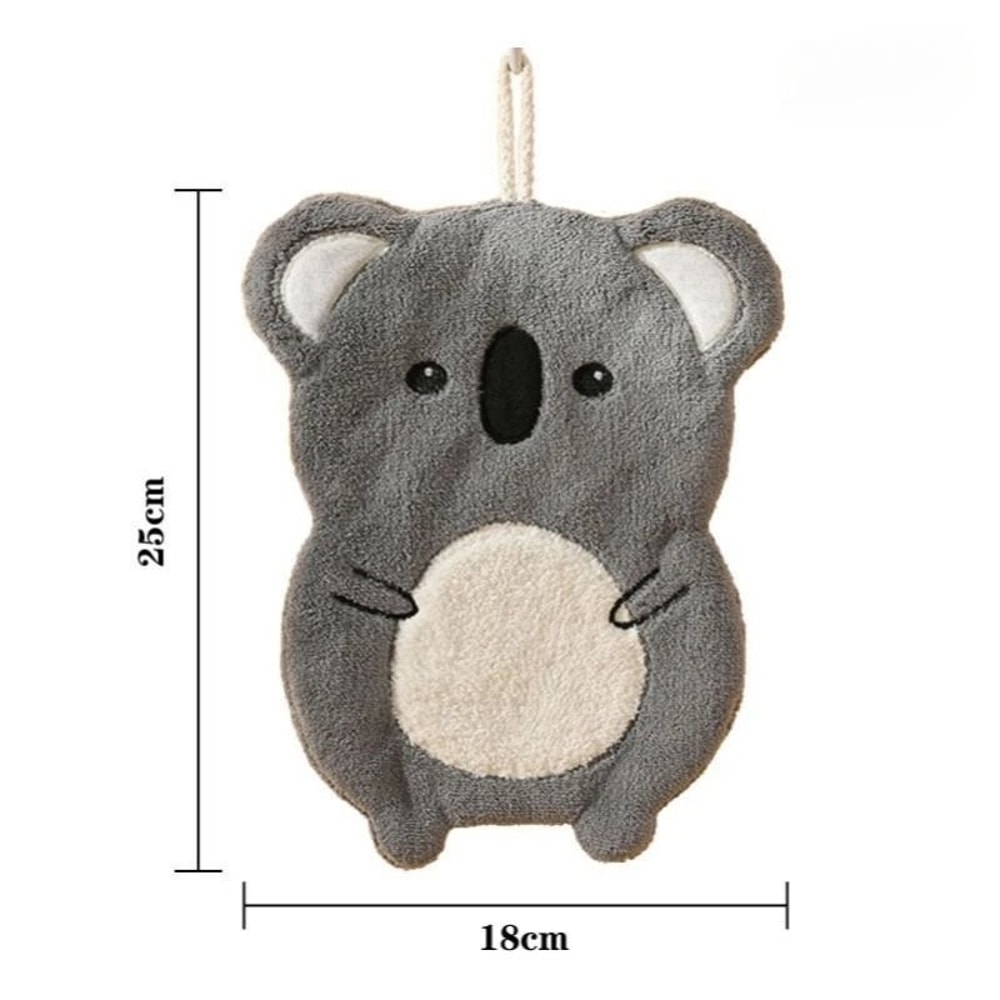 Cartoon Coral Velvet Towel Cute Hanging Type Kitchen Bathroom Absorbent Quick Drying Hand Towel 3