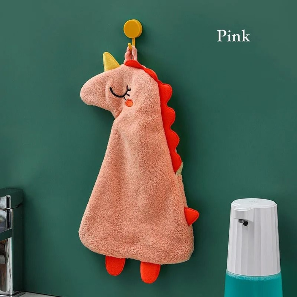 Cute Cartoon Cat Hand Towel Thickened Kitchen Bathroom Coral Velvet Home Quick Drying Dishcloth 10