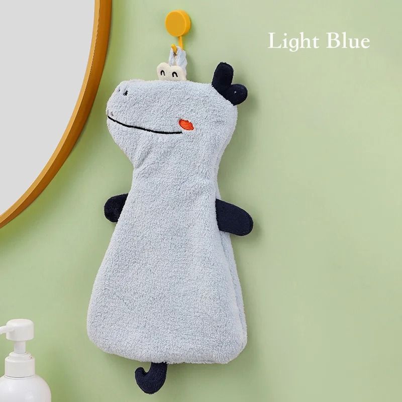 Cute Cartoon Cat Hand Towel Thickened Kitchen Bathroom Coral Velvet Home Quick Drying Dishcloth 16