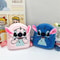 New Plush Blue Stitch Funny Cartoon Backpack Large Capacity Kindergarten Student Bag 1