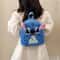 New Plush Blue Stitch Funny Cartoon Backpack Large Capacity Kindergarten Student Bag 5