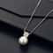 2 PCS Imitation Pearl Pendant Necklace And Earring Stud Set Silver Color Snake Chain Crystal Jewelr 5