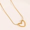 Fashion Twist Heart Pendant Necklace 18K Gold Plated Stainless Steel Chain For Women And Girls 2