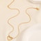 Fashion Twist Heart Pendant Necklace 18K Gold Plated Stainless Steel Chain For Women And Girls 3