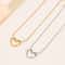 Fashion Twist Heart Pendant Necklace 18K Gold Plated Stainless Steel Chain For Women And Girls 4