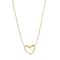 Fashion Twist Heart Pendant Necklace 18K Gold Plated Stainless Steel Chain For Women And Girls 5