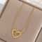 Fashion Twist Heart Pendant Necklace 18K Gold Plated Stainless Steel Chain For Women And Girls 7