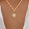 Shining Rhinestone Unique Design Sun Star Moon Three In One Pendant Necklace Retro Daily Jewelry 0