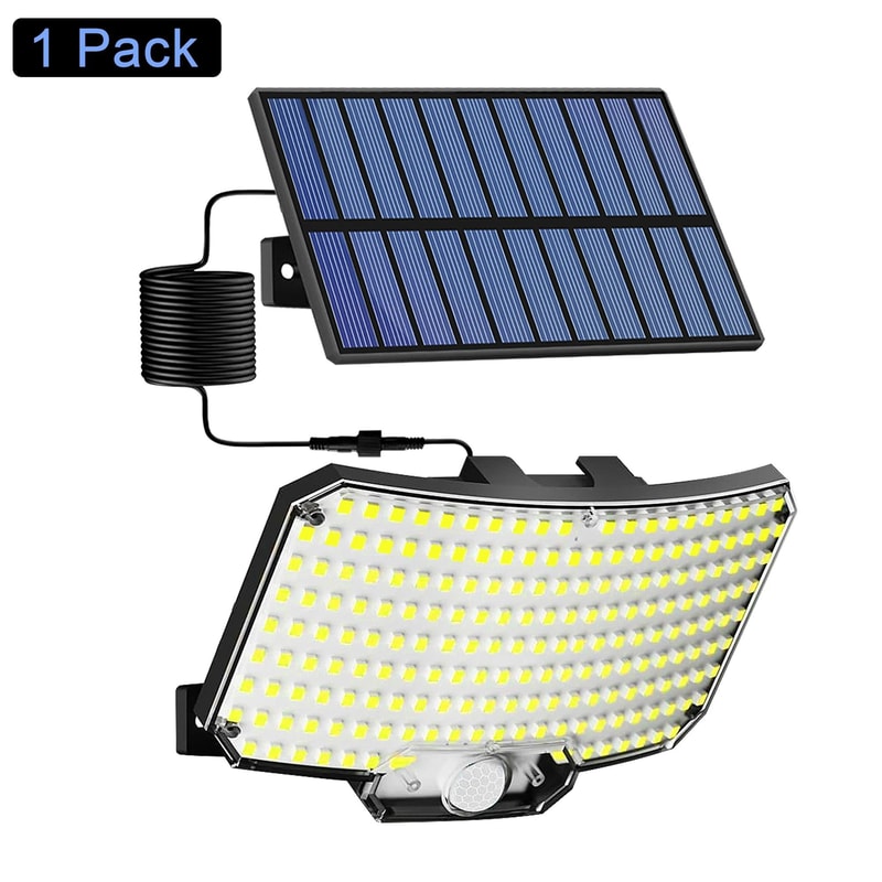 Solar Lights Outdoor 234LED 3 Modes Motion Sensor Flood Security Lights With Remote IP65 Waterproof 6