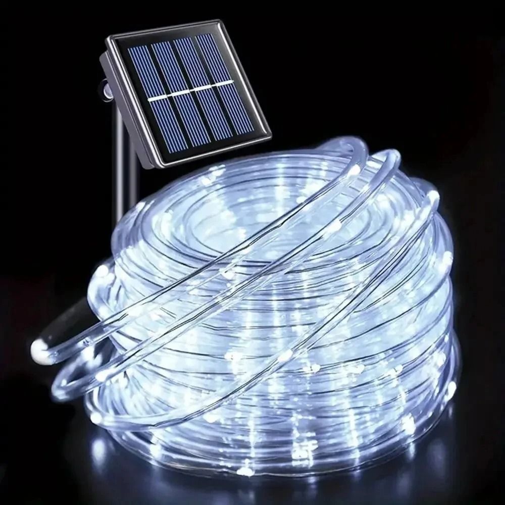 Outdoor Solar Tube Rope LED Light Garden Christmas Decoration Fairy String Light 9