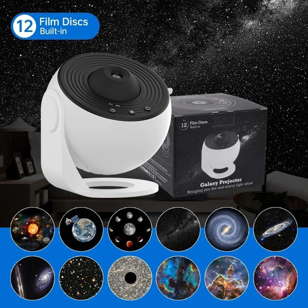 Night Light Galaxy Projector Starry Sky 360 Rotate Planetarium Lamp For Kids Bedroom 7