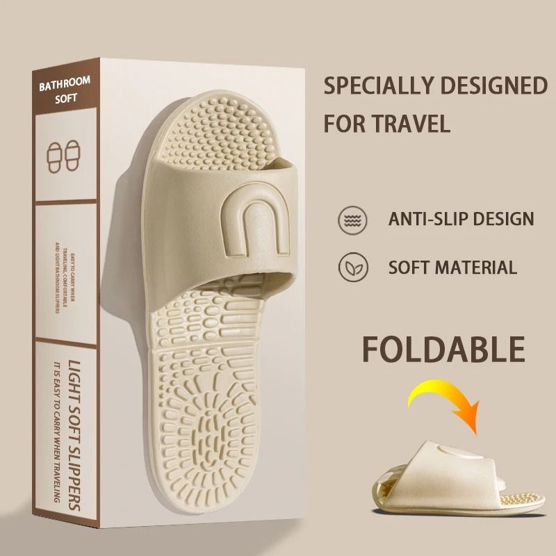 Foldable Portable Travel Slippers NonSlip QuickDrying Hotel Sandals For Men And Women 1