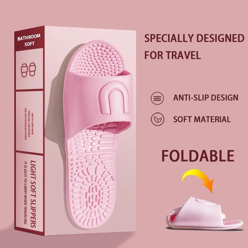 Foldable Portable Travel Slippers NonSlip QuickDrying Hotel Sandals For Men And Women 3