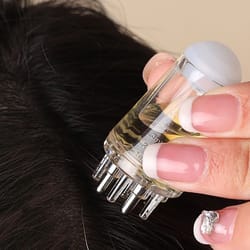 scalp applicator hair regeneration hexagonal oil roller ball massage relaxation tool