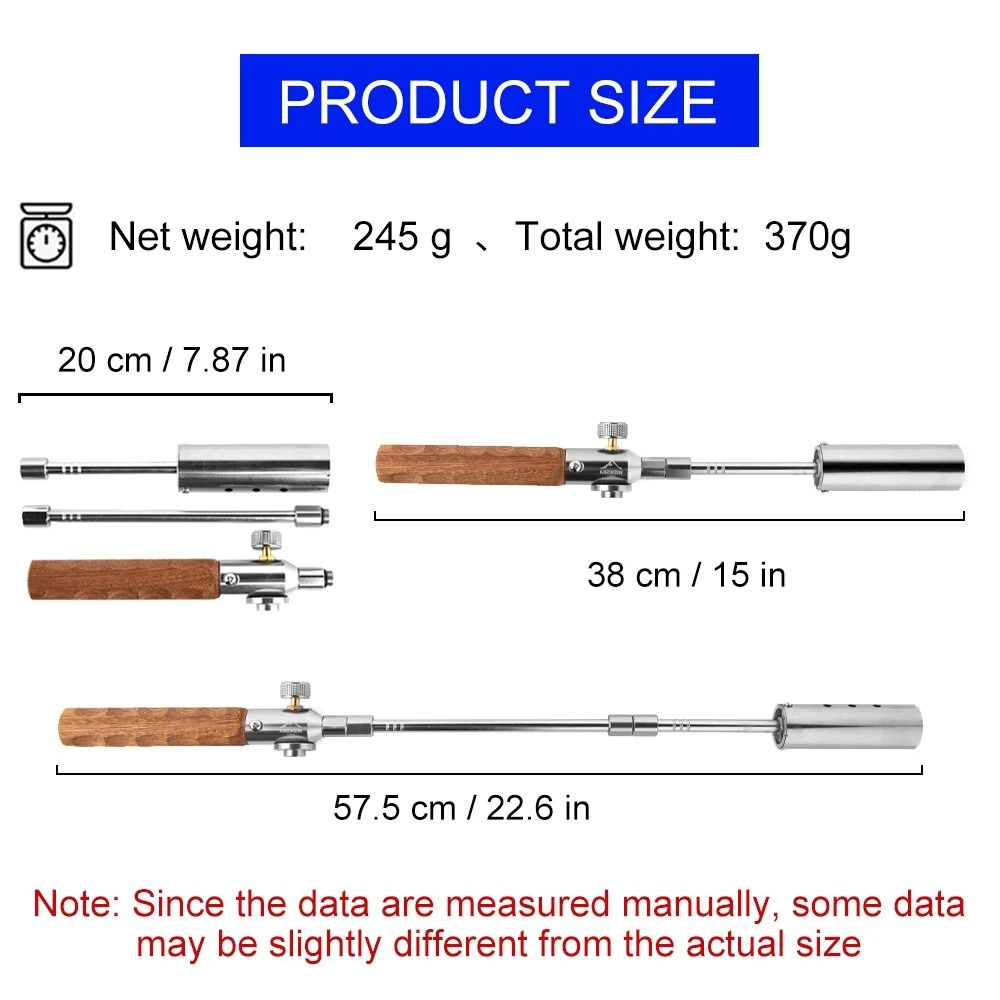 Widesea Long Handle Flamethrower Detachable Stainless Steel Portable Camping Torch 1