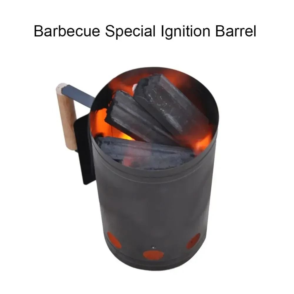 Spark Bucket Charcoal Ignition Cylinder Outdoor Barbecue Stove Igniter With Heat Insulation 3