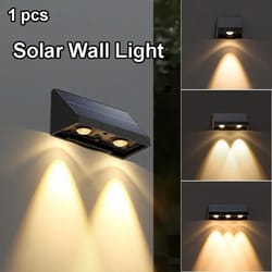 solar wall light outdoor porch waterproof led lamp with automatic night lighting