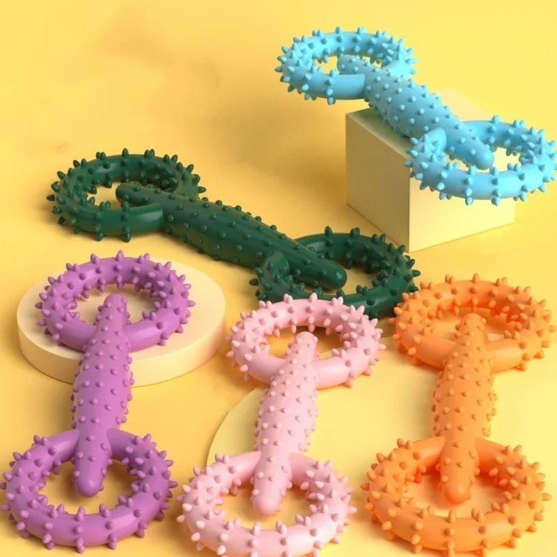 Dog Pull Ring Puppy Chewing Toy Indestructible Interactive Pet Chew Toy For Boredom Relief 0