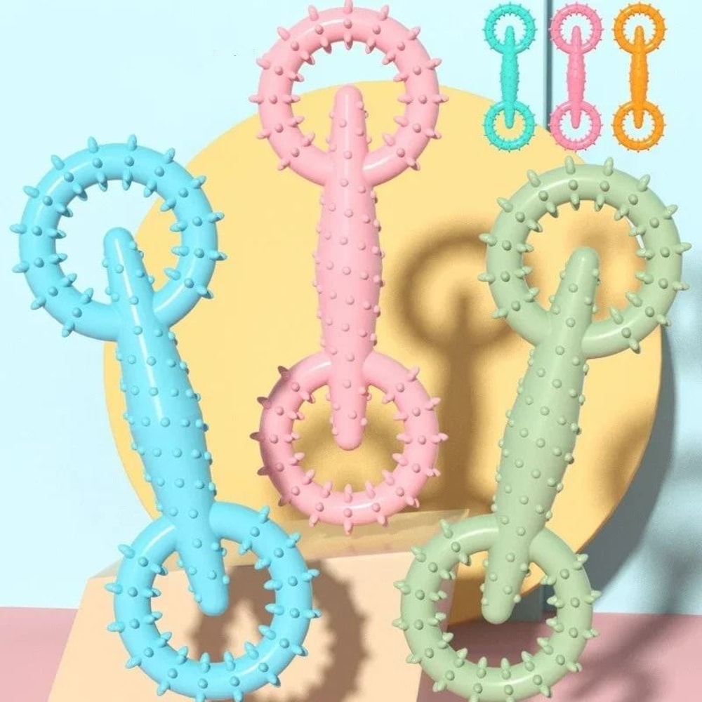 Dog Pull Ring Puppy Chewing Toy Indestructible Interactive Pet Chew Toy For Boredom Relief 2