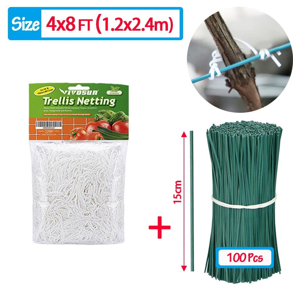 Garden Climbing Net Trellis Netting HeavyDuty Plant Support Stand For Flowers And Vegetables 12