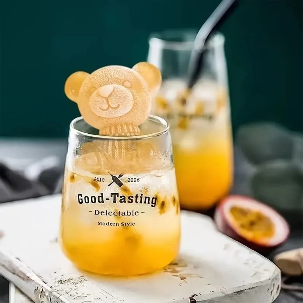 Silicone 3D Ice Bear Candle Mold For DIY Whiskey Cocktail Making And Creative Crafts 3