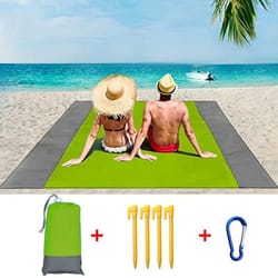 2025 fashion no sand beach towel mat waterproof oversized pocket picnic camping blanket