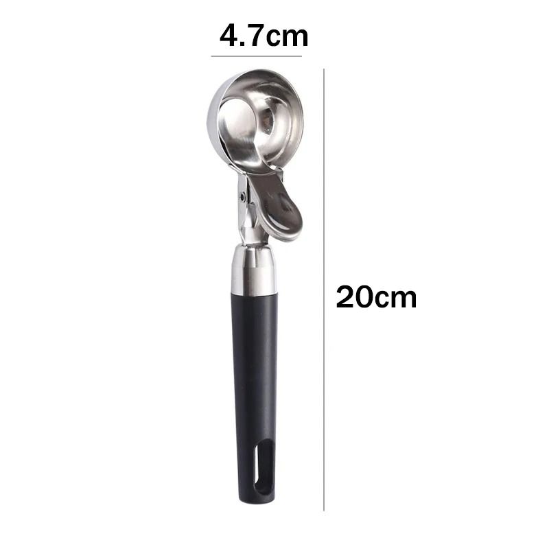 Premium Stainless Steel Ice Cream Scoop With Trigger Spoon For Frozen Yogurt And Gelatos 5
