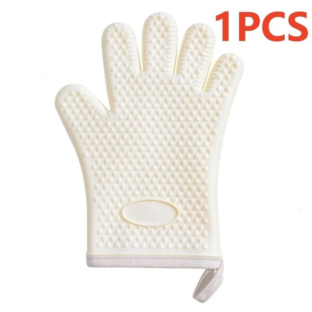 Silicone Oven Mitts Heat Resistant Cotton Lined Waterproof NonSlip Cooking Gloves For BBQ Grilling 8
