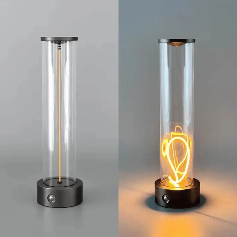 Minimalist Magnetic Cordless Desk Lamp Touch Control USB Rechargeable Nightstand Light 0