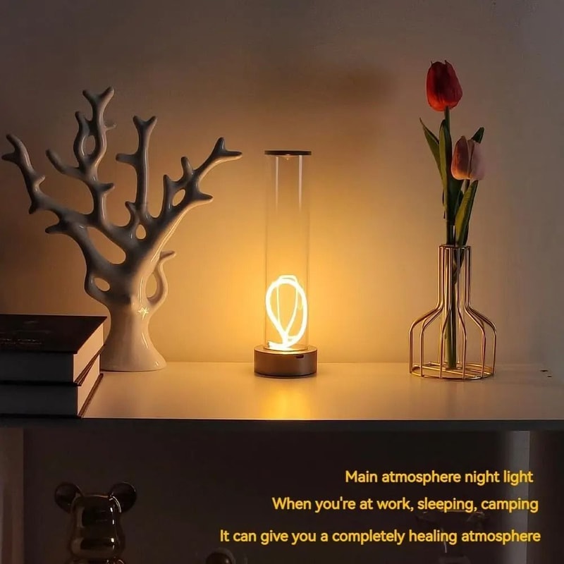 Minimalist Magnetic Cordless Desk Lamp Touch Control USB Rechargeable Nightstand Light 5