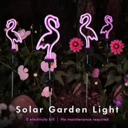 solar neon flamingo landscape garden decoration waterproof outdoor yard and lawn light