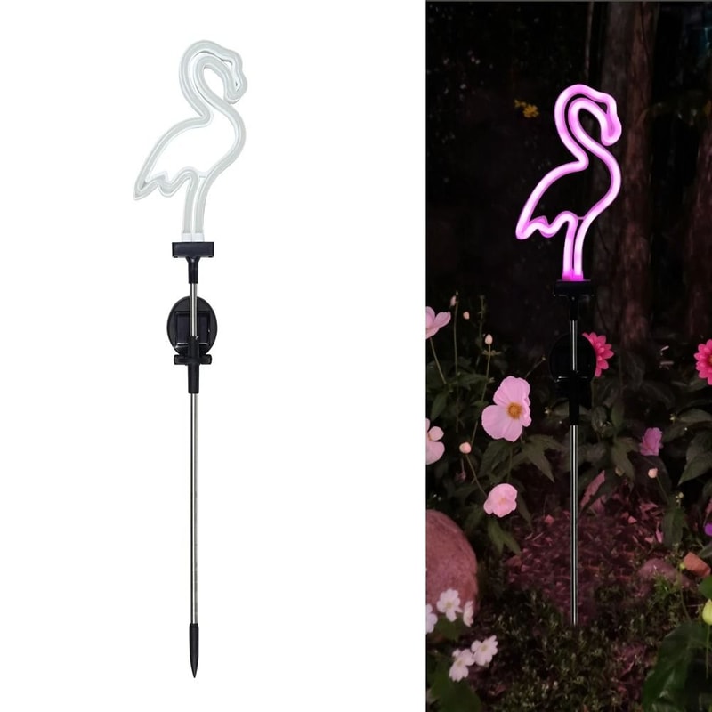 Solar Neon Flamingo Landscape Garden Decoration Waterproof Outdoor Yard And Lawn Light 6