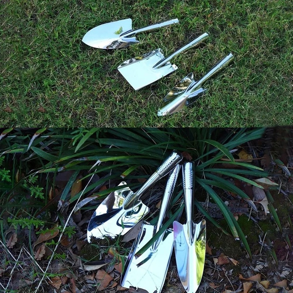 3pcs Stainless Steel Garden Shovel Planting Tool Set For Succulents And Outdoor Gardening 5