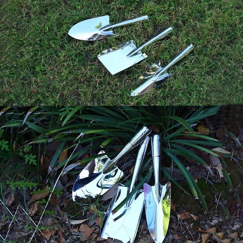 3pcs Stainless Steel Garden Shovel Planting Tool Set For Succulents And Outdoor Gardening 5
