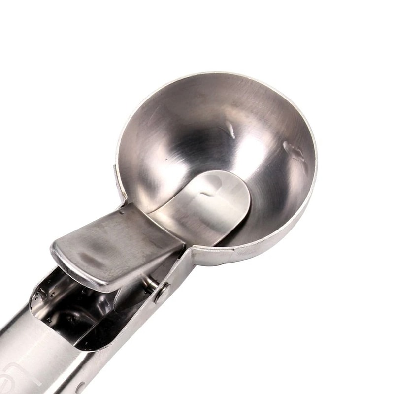 Stainless Steel Ice Cream Scoop With Trigger And AntiFreeze Handle For Gelatos And Sundaes 2
