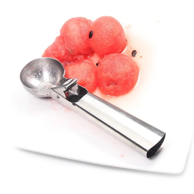 Stainless Steel Ice Cream Scoop With Trigger And AntiFreeze Handle For Gelatos And Sundaes 4