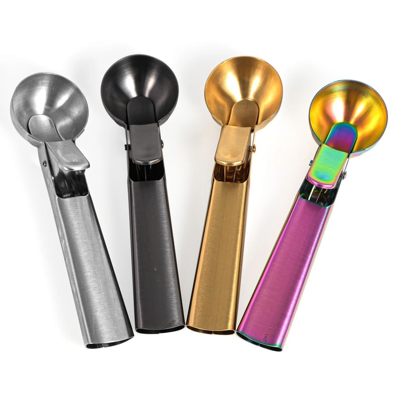 Stainless Steel Ice Cream Scoop With Trigger And AntiFreeze Handle For Gelatos And Sundaes 5
