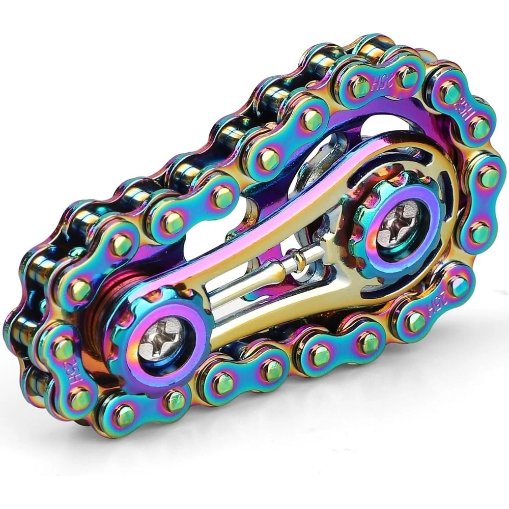 Sensory Bike Chain EDC Metal Fidget Spinner AntiStress Relief Toy For ADHD And Autism 0