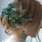 Bohe Green Vine Bridal Headband Crystal Headdress And Earrings Wedding Hair Accessories 7