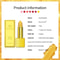 Shimmer Gold Metallic Glitter Lipstick Waterproof Long Lasting Batom Gold Brick Tube Design 4