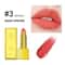 Shimmer Gold Metallic Glitter Lipstick Waterproof Long Lasting Batom Gold Brick Tube Design 6