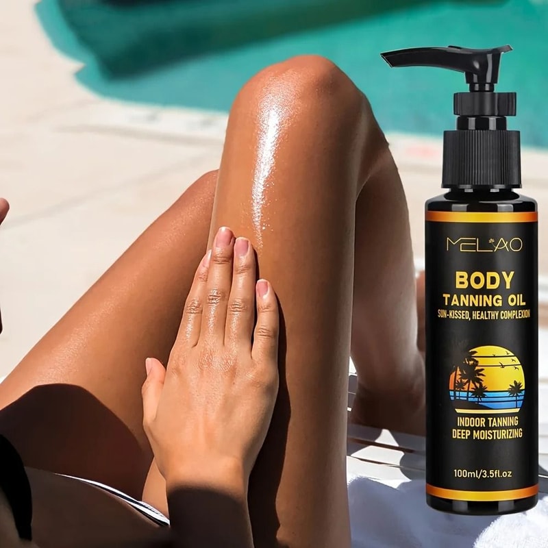 MELAO Tanning Oil Tanned Intensifier With UltraMoisturizing Oils For Deep Hydration 100ml 0