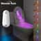 LED Smart Motion Sensor Night Light USB Rechargeable 8Color Toilet Seat Lamp For Home And Camping 0