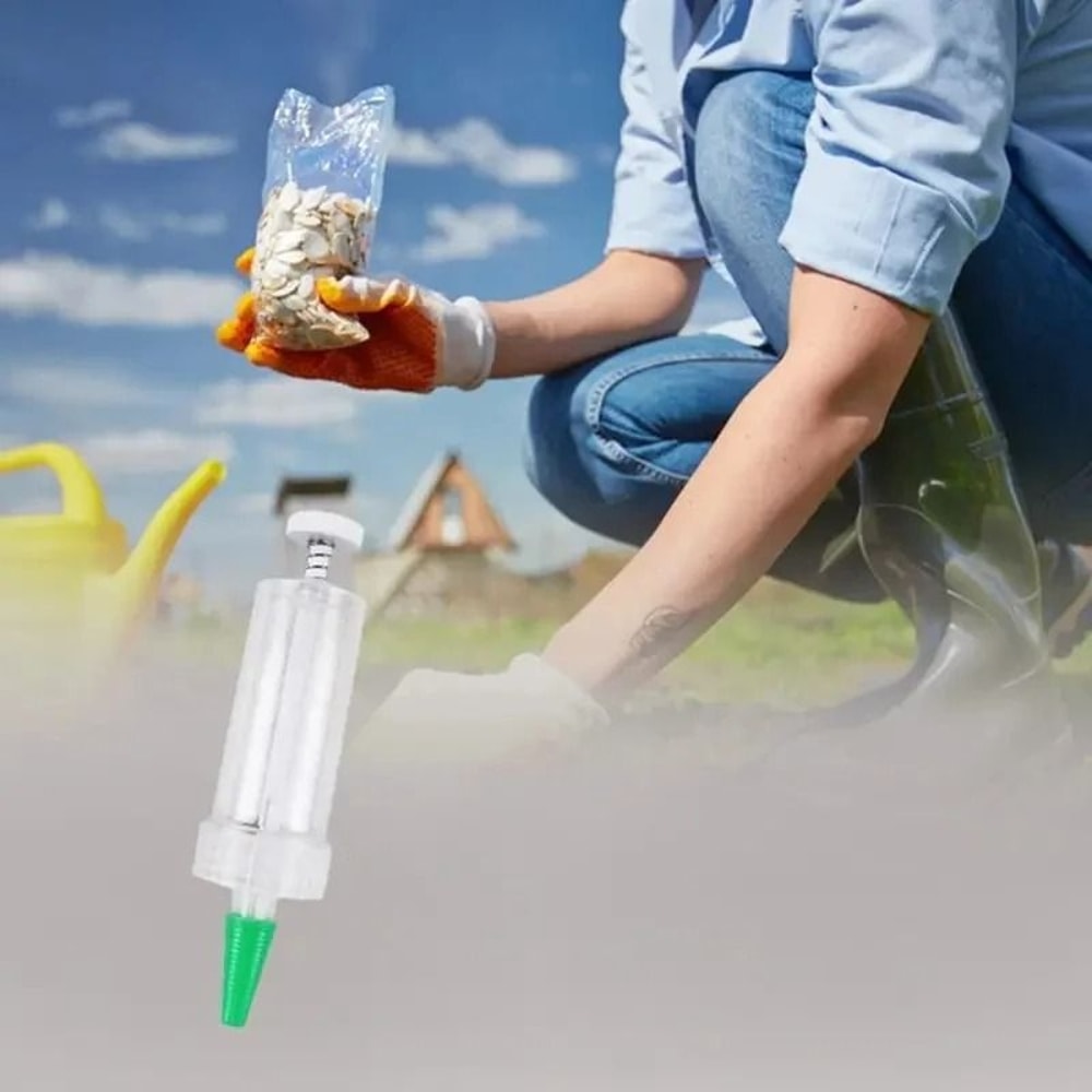 Mini Manual Handheld Seed Dispenser Seeder Tool For Garden Planting And Flower Pots 3