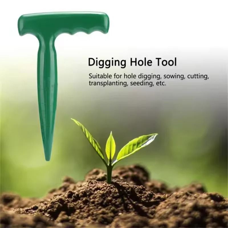 Handheld Garden Hole Puncher With Clear Scale And Lightweight Design For Sowing Seeds 2