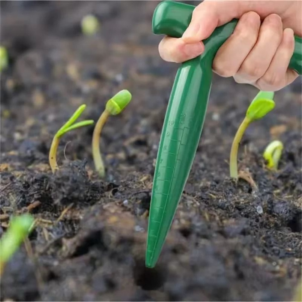Handheld Garden Hole Puncher With Clear Scale And Lightweight Design For Sowing Seeds 4