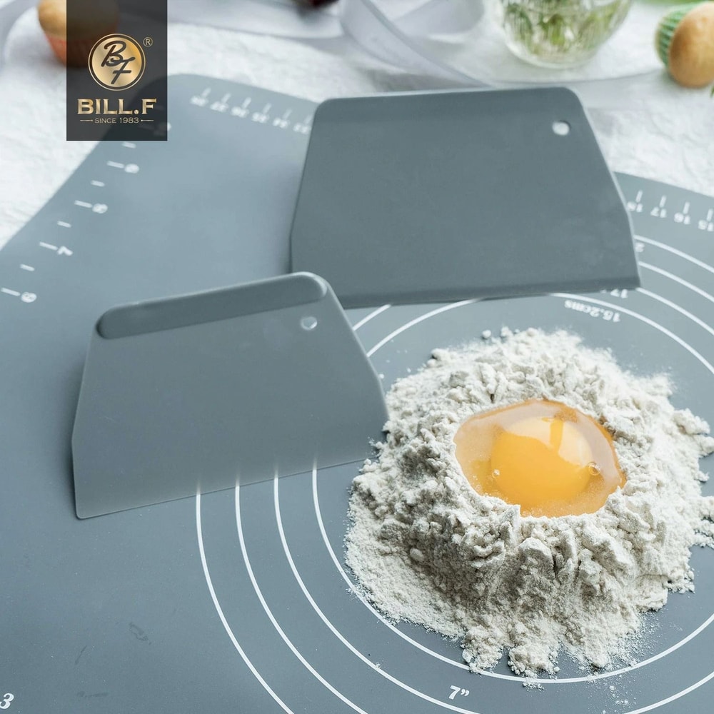 2Piece Plastic Cake Cream Spatula And Dough Scraper Set Durable Baking Tools For Kitchen 2