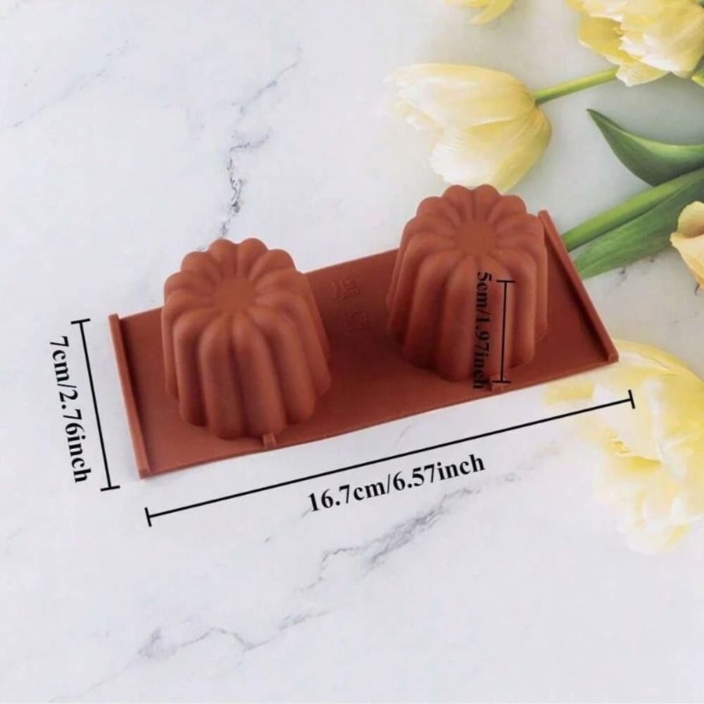 Silicone Canele Mold Mini Nonstick Cake Pan For Canneles Mousse And Muffins 8