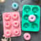 6Cavity Silicone Donut Baking Molds Multicolor Swirl And Flower Shaped Doughnut Pans 1
